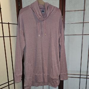 Old Navy TALL Cozy Mauve Cowl Neck Pullover Hoodie